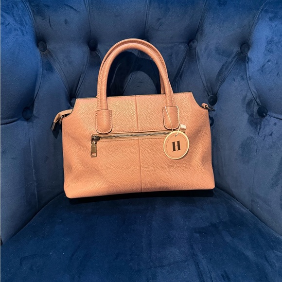 Kattee pebbled leather handle bag with detachable crossbody strap - Picture 6 of 11